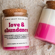 Load image into Gallery viewer, Love &amp; Abundance LIMITED EDITION Coconut Seaspray + Rose Sandalwood - 2 Scent Layer Candles 💞🌾
