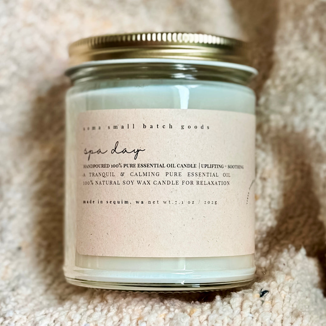 Spa Day - NEW! Pure Essential Oil Relaxation Candle