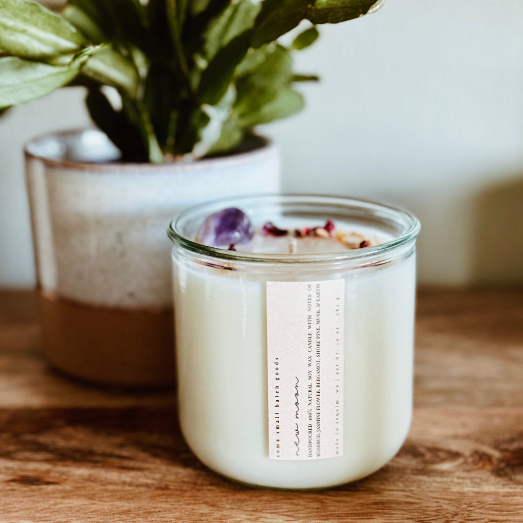 New Moon - NEW! Botanical Crystal Candles