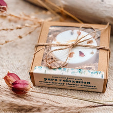 Load image into Gallery viewer, Natural 100% Pure Essential Oil Aromatherapy Spa Shower Steamers - Single Shower Steamer in Gift Box - NEW!
